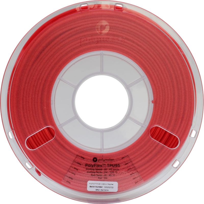 PolyFlex TPU95 Rouge - 2.85mm - 750 g (2) PolyFlex TPU95 Rouge - 2.85mm - 750 g (2)