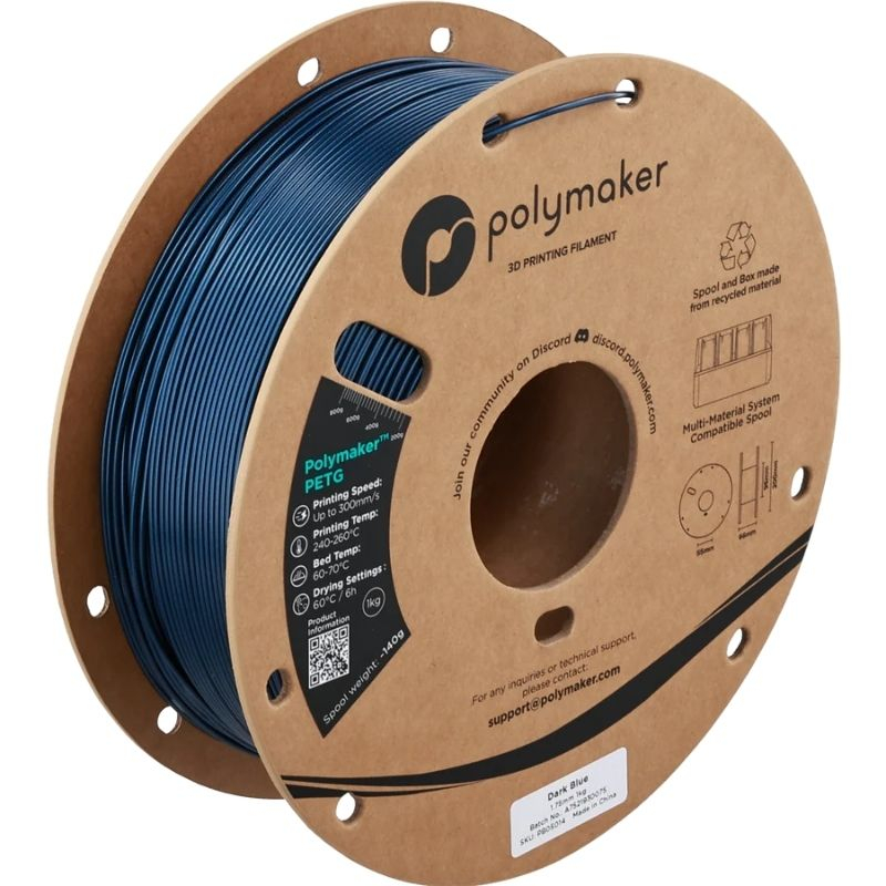 Polymaker PETG Blu Scuro - 1,75mm - 1kg