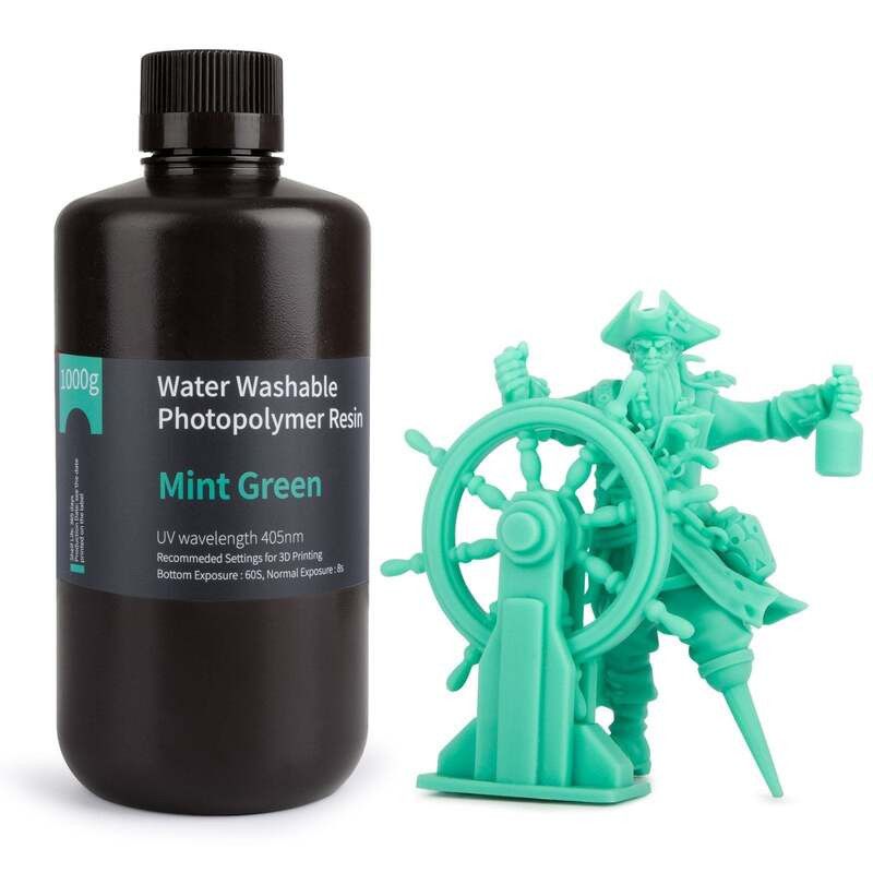 Résine Lavable à l'eau Vert Menthe Elegoo - 1000 ml Résine Lavable à l'eau Vert Menthe Elegoo - 1000 ml