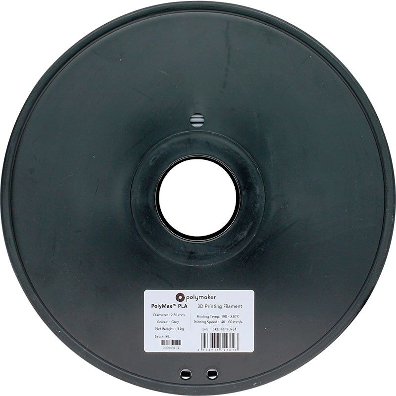 PolyMax Tough PLA Gris - 2.85mm - 3 kg - face PolyMax Tough PLA Gris - 2.85mm - 3 kg - face
