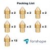 Lot de 24 Buses Laiton MK8 Forshape (2 x 0.2mm, 2 x 0.3mm, 12 x 0.4mm, 2 x 0.5mm, 2 x 0.6mm, 2 x 0.8mm, 2 x 1.0mm) Lot de 24 Buses Laiton MK8 Forshape (2 x 0.2mm, 2 x 0.3mm, 12 x 0.4mm, 2 x 0.5mm, 2 x 0.6mm, 2 x 0.8mm, 2 x 1.0mm)