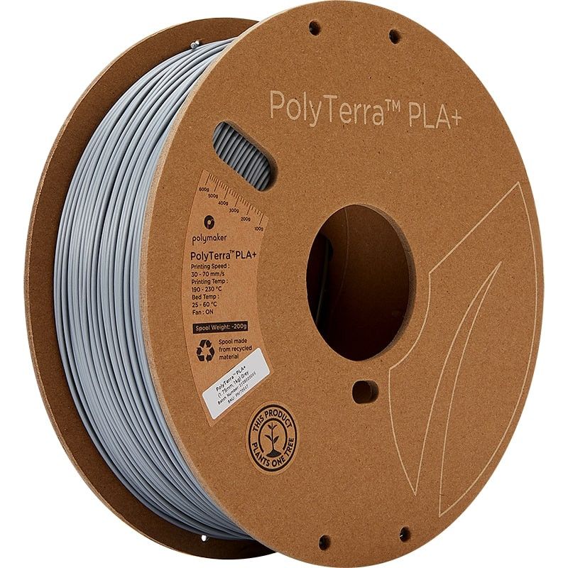 PolyTerra PLA+ Gris - 1.75mm - 1 kg PolyTerra PLA+ Gris - 1.75mm - 1 kg