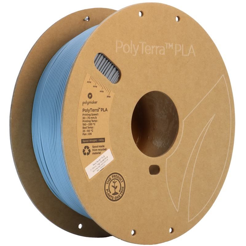 PolyTerra PLA Muted Blue (Bleu) - 1.75mm - 1 kg PolyTerra PLA Muted Blue (Bleu) - 1.75mm - 1 kg