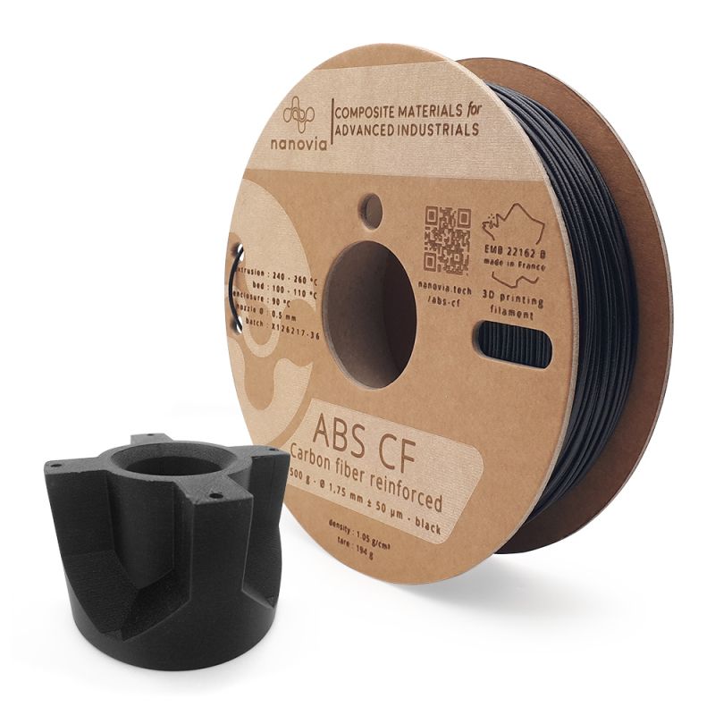 ABS CF Nanovia (renforcé en fibres de carbone) - 2.85mm - 500 g ABS CF Nanovia (renforcé en fibres de carbone) - 2.85mm - 500 g