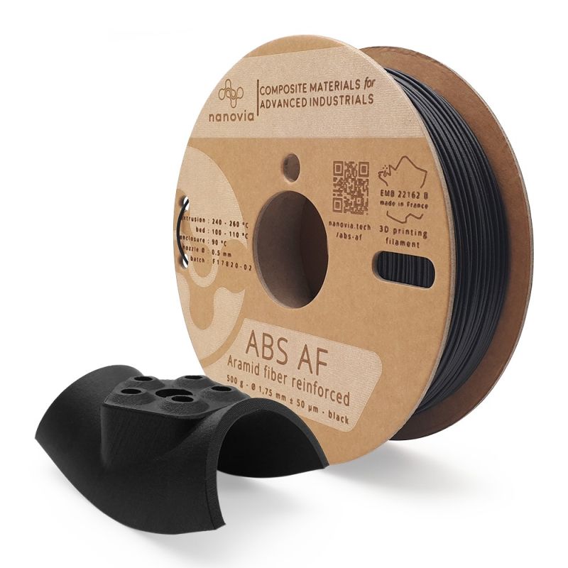ABS AF Nanovia (renforcé en fibres d'aramide) - 2.85mm - 500 g ABS AF Nanovia (renforcé en fibres d'aramide) - 2.85mm - 500 g