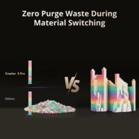 Flashforge Creator 5 Pro zero purge riduzione scarti stampa 3D