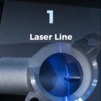 EinScan Trak con una singola linea laser per le aree profonde
